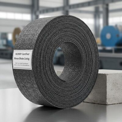 ISO9001-zertifizierte gewebte Bremsbelagbreite 100 mm Haltbares Reibmaterial Geeignet für Bremsanwendungen für schwere Fahrzeuge